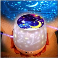 Lámpara Proyector De Música Para Niños, Lámparas Giratorias Con Forma De Estrella Para Habitaciones Infantiles