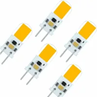 Bombilla Led G6.35 Gy6.35, 2 W, 12 V, Alto Brillo, Equivalente A Una Bombilla Halógena De 20 Vatios, Blanco Cálido 3000 K (paquete De 5)