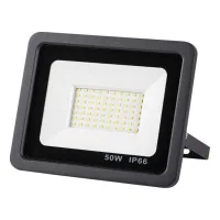 Proyector Led De 50 W (5000 Lm), Luz Blanca Fría (6500 K), Grado De Protección Ip66 (resistente Al Agua), Ángulo De Haz De 120° Para Iluminación Exterior, Soporte Ajustable.