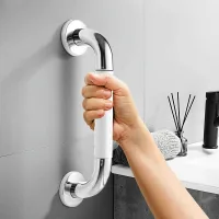 Barra De Seguridad Blanca Antideslizante Para Bañera, Con Tubo Fluorescente, Soporte De Pared De Acero Inoxidable, Para Baño/aseo, Barra De Apoyo Para Niños/personas Mayores (40 Cm)
