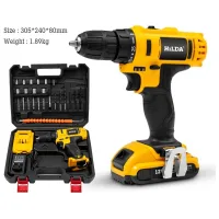 Destornillador Inalámbrico De 21 V, 2 Velocidades, Taladro A Batería, 24 Accesorios Incluidos.