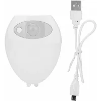 Lámpara De Baño Flexible E Impermeable Con Sensor De Movimiento, Luz Nocturna Inteligente, 16 Colores, Función De Carga Usb, Lámpara De Escritorio Para Inodoro Ideal Para Viajes De Negocios.