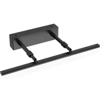 Lámpara De Espejo Led De 40 Cm, Aplique De Baño De 585 Lm, 9 W, 6000 K, Ip44, Moderna Lámpara De Pared Led Para Baño Con Cabezal Ajustable (negro, 40 Cm) [clase Energética