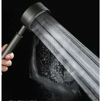 Cabezal De Ducha De Alta Presión Fabricado En Acero Inoxidable 304, Cabezal De Ducha Ahorrador De Agua Para El Baño (negro)