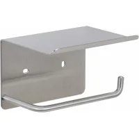 Portarrollos De Papel Higiénico Con Estante Adhesivo, Portarrollos Sin Necesidad De Taladrar, Acero Inoxidable Sus 304, Autoadhesivo, Dispensador De Papel Higiénico De Pared Para El Baño (plateado)