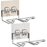 Soporte Autoadhesivo Para Secador De Pelo, Soporte De Pared Para Secador De Pelo, Organizador De Espacio Para Baño Y Dormitorio.
