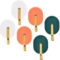 Juego De 6 Ganchos Adhesivos De Pared Para Toallas De Baño Y Cocina. Toalleros Autoadhesivos Impermeables Para Pared, Ideales Para Cocina, Sala De Estar Y Oficina.