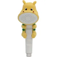 Cabezal De Ducha Con Diseño De Animales De Dibujos Animados, Cabezal De Ducha Para El Baño De Los Niños, Amarillo.