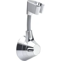Soporte Para Cabezal De Ducha Ajustable 360° Con Ventosa Extraíble, No Requiere Taladrar. Soporte Universal Para Ducha Con Acabado Cromado Pulido Para Baño.