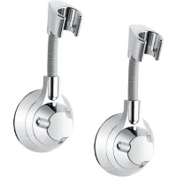 Soporte Para Cabezal De Ducha De 360° De 2 Piezas, Soporte Para Cabezal De Ducha De Pared, No Requiere Perforación, Soporte De Ducha Universal Ajustable, Soporte Para Cabezal De Ducha De Mano