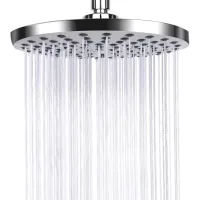 Cabezal De Ducha Antical, De Acero Inoxidable, Fijo, Ahorrador De Agua, Color Plata, 2020 Cm.