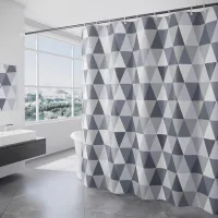 Cortina De Ducha De Poliéster De 180 X 200 Cm, Impermeable Y Resistente Al Moho, Lavable.