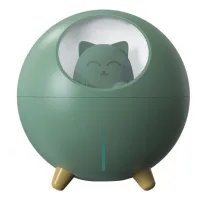 Lámpara De Noche Led Multicolor Multimodo Para Mascotas Con Forma De Gato, Mini Humidificador Usb Pequeño Con Pulverizador, Luz Ambiental De Dibujos Animados Para Escritorio, Regalo Para Relajarse, Co