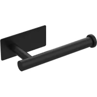 Portarrollos De Papel Higiénico, Soporte De Pared Para Papel Higiénico, Soporte De Acero Inoxidable 304, No Requiere Perforación, Adhesivo 3m, Color Negro.