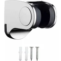 Soportes Plateados Para Cabezal De Ducha, Soporte De Pared Ajustable Para Ducha, Se Utiliza Para Fijar El Cabezal De Ducha En El Baño, Altura Ajustable, Acabado Cromado.