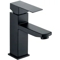 Grifo Monomando De Acero Inoxidable Negro Para Lavabo, Con Agua Fría Y Caliente, Y Mangueras Incluidas. Grifo Monomando Negro Para Lavabo De Baño.