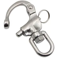 Mosquetón Giratorio, 2 Piezas. Mosquetón Giratorio Con Eslabones Rápidos De Acero Inoxidable 316. Gancho De Resorte De Liberación Rápida Para Drizas De Veleros Y Accesorios Para Embarcaciones (70 Mm).
