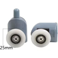 8 Ruedas De Rodillo De 25 Mm Para Puertas De Ducha Y Puertas Correderas De Baño.