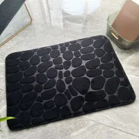 Alfombrilla De Baño Antideslizante De Espuma Viscoelástica - Alfombrilla De Baño De 50 X 80 Cm - Negra