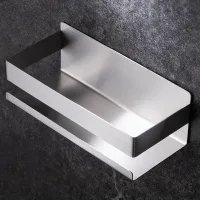 Estante Y Soporte De Almacenamiento Para Baño, Duradero Y No Poroso, De Acero Inoxidable Plateado.