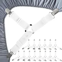 Paquete De 15 Correas Para Sábanas Bajeras, Tensor Ajustable Para Sábanas Bajeras, Sujetador Triangular Para Sábanas, Cojines De Sofá Y Colchones.