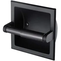 1 Unidad De Soporte Para Papel Higiénico, Soporte De Pared Para Papel Higiénico, Soporte De Metal Para Rollo De Papel Higiénico, Color Negro.