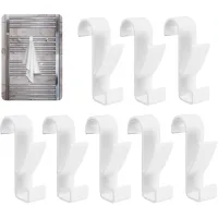 Juego De 8 Ganchos Para Toalleros De Baño, Compatibles Con Todos Los Radiadores Estándar (blanco)