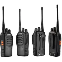 2 Walkie-talkies Portátiles De Alta Potencia Baofeng Bf-888s, 16 Canales Recargables, 400-480 Mhz, Largo Alcance, Enchufe Europeo.