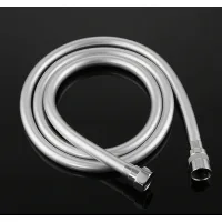 Manguera De Ducha Antitorsión, 2,0 M, Pvc, Gris Plata.
