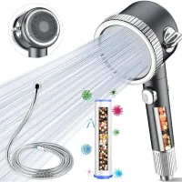 Filtro Antical Para Cabezal De Ducha - Cabezal De Ducha De Alta Presión Con Manguera De 2 M, Cabezal De Ducha Ahorrador De Agua, Conjunto De Cabezal De Ducha Con Filtro Para Baño Con Válvula De Cierre