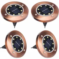 Luces Solares De Suelo, 8 Luces Solares Led Para Exteriores, Caminos De Jardín, Iluminación Exterior, Iluminación De Suelo, Impermeables, Iluminación Solar Para Paisajes Con Poste De Suelo, Para Céspe