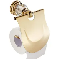 Portarrollos De Papel Higiénico Con Tapa, Soporte De Papel De Pared, Dispensador De Papel Higiénico, Color Dorado.