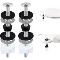 Pernos De Asiento De Inodoro De 2 Piezas, Reemplazo Universal Para Tornillos De Asiento De Inodoro De Alta Resistencia, Tuercas De Bloqueo De Acero Inoxidable De 3.35 Pulgadas, Arandelas De Goma, Junt