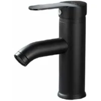 Grifo De Lavabo Negro Mate - Grifo Mezclador De Agua Fría/caliente - Negro