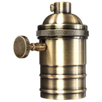 Portalámparas Retro E26/e27 De Cobre Antiguo Con Interruptor De Encendido/apagado De Rosca De Latón.
