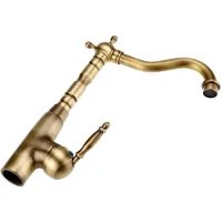 Grifo Mezclador De Agua Fría Y Caliente Para Lavabo De Cocina Y Baño, Estilo Retro Antiguo, De Latón Macizo.