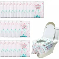 20 Protectores Desechables Para Asientos De Inodoro, Empaquetados Individualmente, Portátiles Para Baños Públicos, Viajes Y Niños.