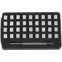Juego De 36 Perforadoras De Letras, Kit De Perforadoras De Letras Del Alfabeto, 26 Letras Y 10 Números, Letras Para Marroquinería Para Bolsos, Cinturones, Zapatos Y Marcado Artesanal (6 Mm)
