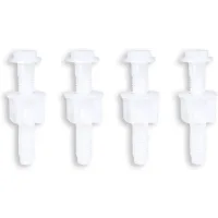 Bisagra Universal De Plástico Blanco Para Asiento De Inodoro, Tornillos Para Bisagras De Montaje Superior, 4 Piezas
