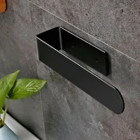 Toallero Negro Para Baño, Soporte Adhesivo Para Toallas De Pared Sin Necesidad De Taladrar, Toallero De Acero Inoxidable Para Baño, Cocina Y Aseo.
