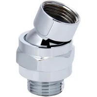Rótula Giratoria De Latón Ajustable, Conector De Ducha, Adaptador De Rótula Giratoria, Apto Para Conectar Cabezales De Ducha Y Tuberías De Agua, Color Plata.