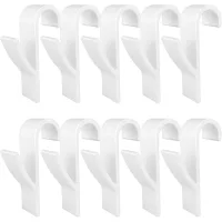 10 Ganchos Para Toalleros, Ganchos Para Radiadores, Albornoces, Plástico, Para Todos Los Radiadores Estándar, Baño Y Cocina, Flexibles, Extraíbles (blanco)