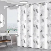 Cortina De Ducha Antimoho De 180 X 180 Cm, Tejido Peva Grueso, Lavable, Con 12 Ganchos, Impermeable, Antibacteriana, De Secado Rápido, Para Bañera Y Baño.