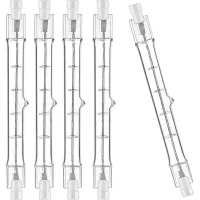 Paquete De 5 Bombillas Halógenas R7s De 118 Mm Y 400 W, 230 V, Varilla Halógena R7s De 118 Mm, Lámpara De Varilla Halógena Regulable Para Focos De Edificios, Iluminación De Exteriores, Iluminación De