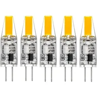 Bombillas Led G4 De 220 V, 3 W, Luz Blanca Cálida De 2700 K, 160 Lúmenes, De Silicona, Reemplazan Las Bombillas Halógenas Tradicionales De 30 W, Paquete De 5 Unidades.