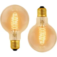Bombilla Vintage G80 E27 Regulable De 40 W, Luz Blanca Cálida De 2700 K, Ca 220 V, Bombillas Decorativas Incandescentes Retro E27 Con Filamento De Tungsteno En Espiral, Paquete De 2
