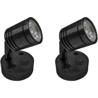 Lámpara De Pared Led De 12 V, 2 Unidades, Para Lectura, Mesita De Noche, Con Interruptor Ajustable, Para Autocaravana, Caravana, Barco O Caravana (negro).