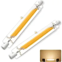Bombilla Led R7s De 78 Mm, 10 W (equivalente A Bombilla Halógena R7s J78 De 100 W), Luz Blanca Cálida De 3000 K, Ángulo De Haz De 360°, Paquete De 2
