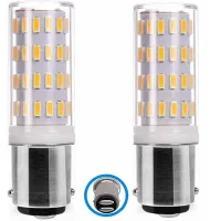 Bombilla Led Ba15d De 5w, 12v-24v, Casquillo De Bayoneta De Doble Contacto, Equivalente A 50w, Luz Blanca Cálida De 3000k, Para Iluminación De Equipos De Bajo Voltaje, Paquete De 2