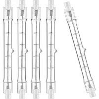 Paquete De 5 Bombillas Halógenas R7s De 118 Mm Y 100 W, 230 V, Varilla Halógena R7s De 118 Mm, Lámpara De Varilla Halógena Regulable Para Focos De Edificios, Iluminación De Exteriores, Iluminación De